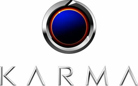 The logo for karma.