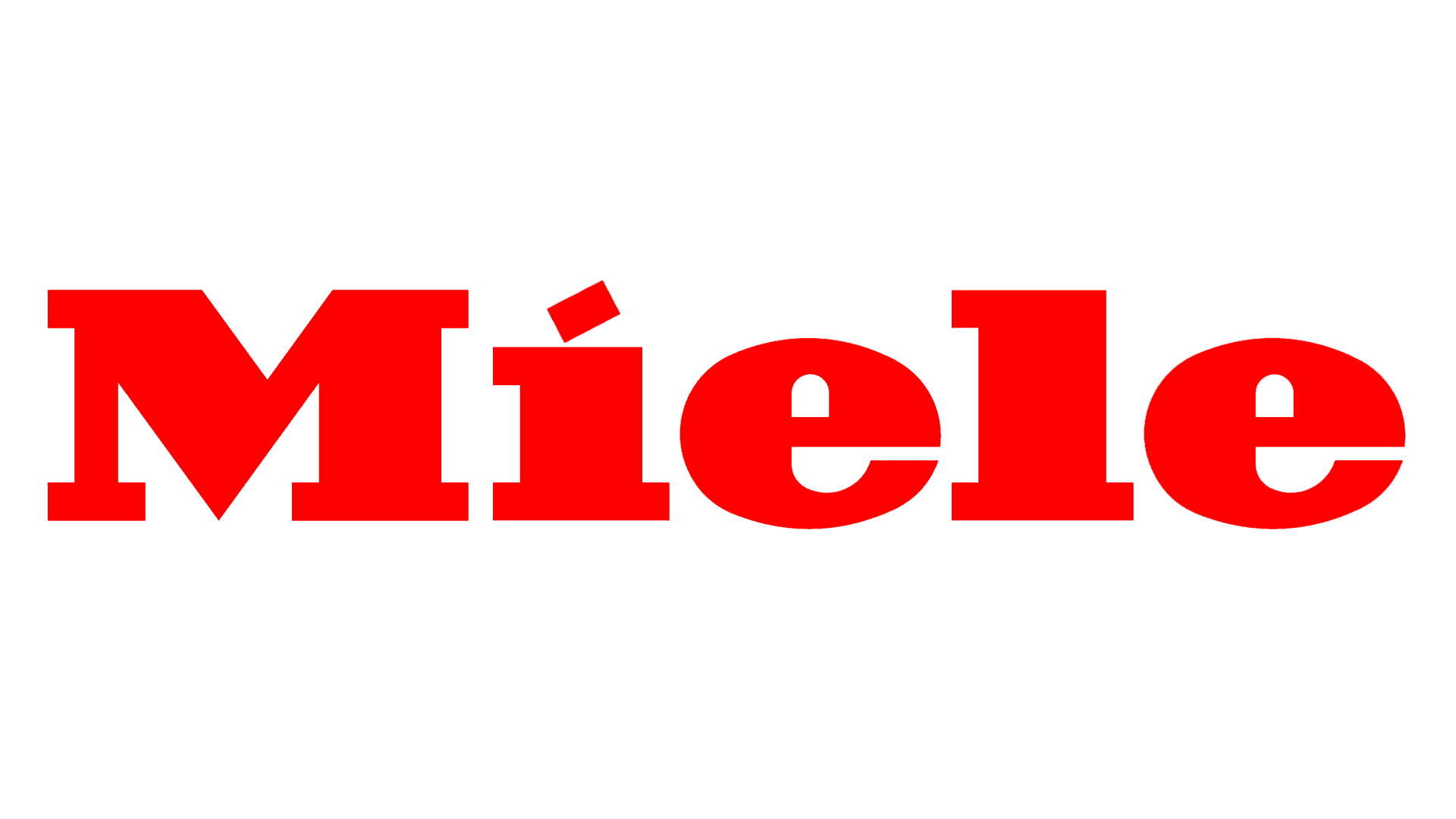 A red logo on a white background.