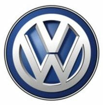 Volkswagen logo on a white background.