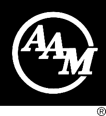 Aa logo on a black background.