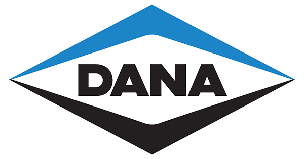 The dana logo on a black background.