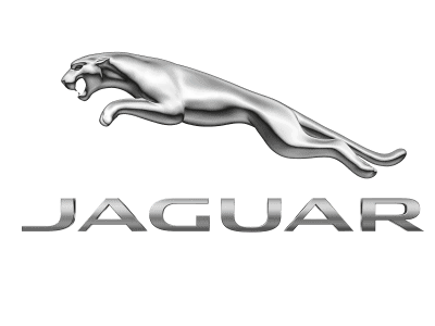 The jaguar logo on a black background.