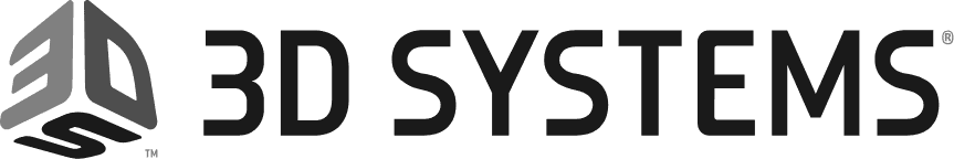 3d systems logo on a white background.