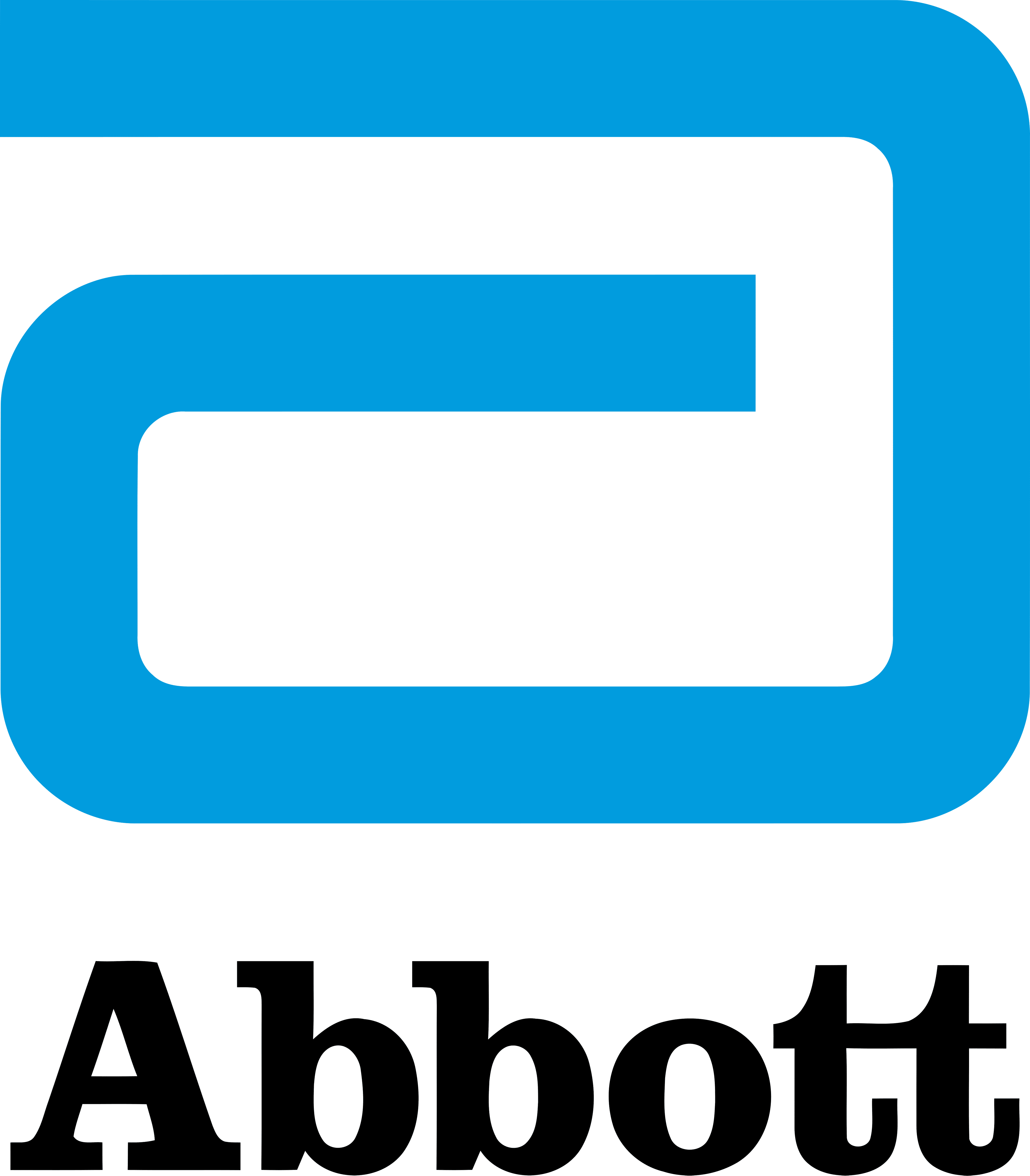 The abbott logo on a green background.