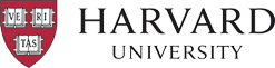 Harvard university logo on a white background.