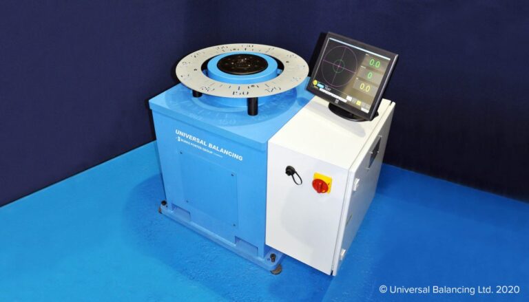 A blue machine with a blue screen on it.