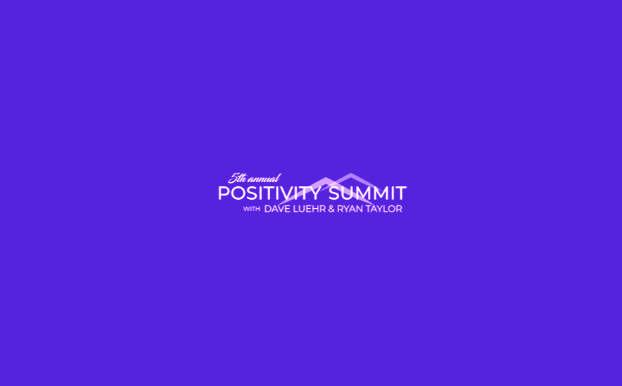 A purple background with the words positive summit on it.