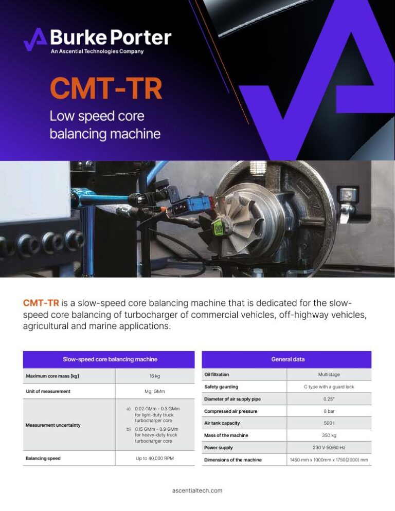 CMT-TR Low-Speed Core Balancing Machine