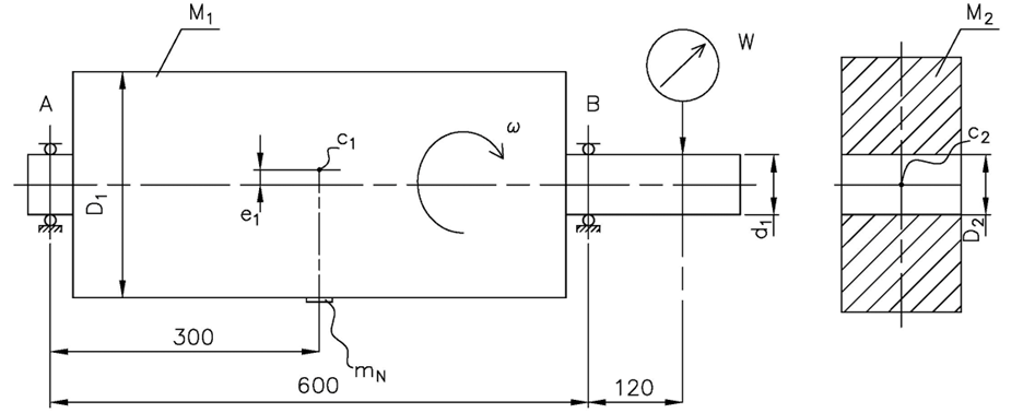 Figure 1. Kinematic diagram of the rotor and clutch disc.